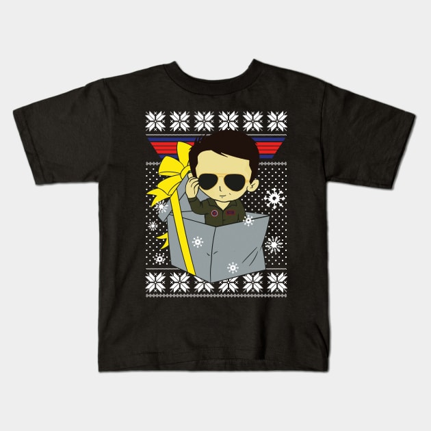 Top gun xmas Kids T-Shirt by anneliarmo